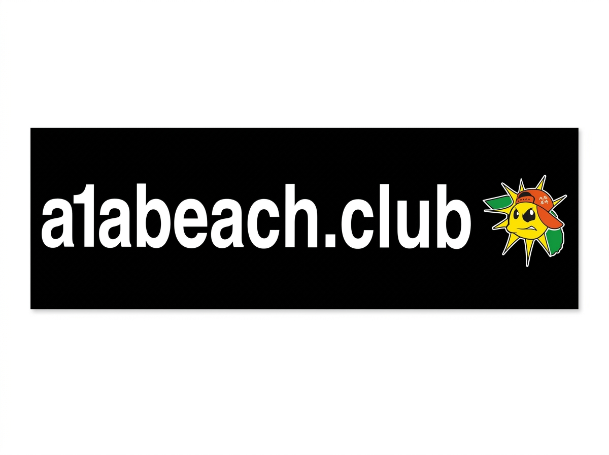 Beach Club Bumper Sticker