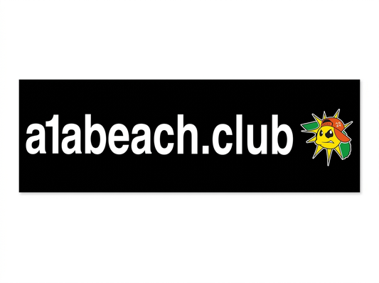 Beach Club Bumper Sticker
